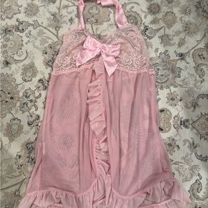 Pink Lace Trim Nightgown